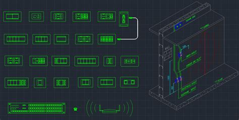 electrical outlet box dwg|switches and outlets cad block.